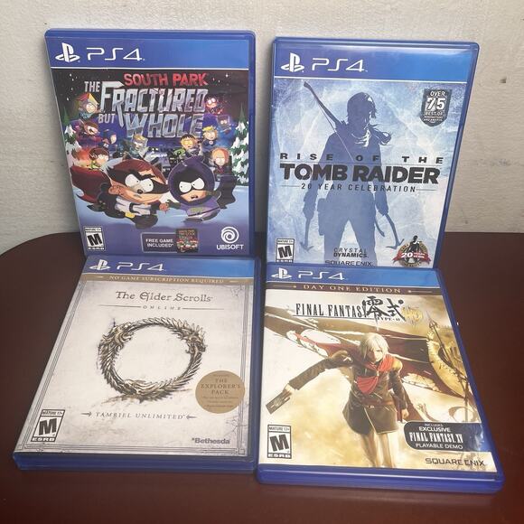PS4 Games Lot Tomb Raider South Park Elder Scrolls Final Fantasy Tested EUC